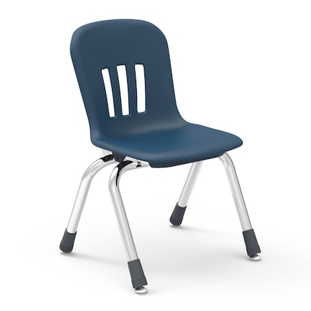 Virco Metaphor Series 12" Classroom Chair, Preschool - 1st Grade with Nylon Glides - Navy Seat N912